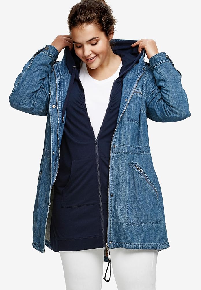 トップス Lafayette Washed Denim Anorak Jacket Distressed Denim Anorak Jacket - Light Wash | Fashion Nova